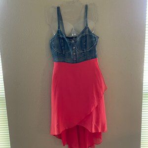 Pink and Denim Dress